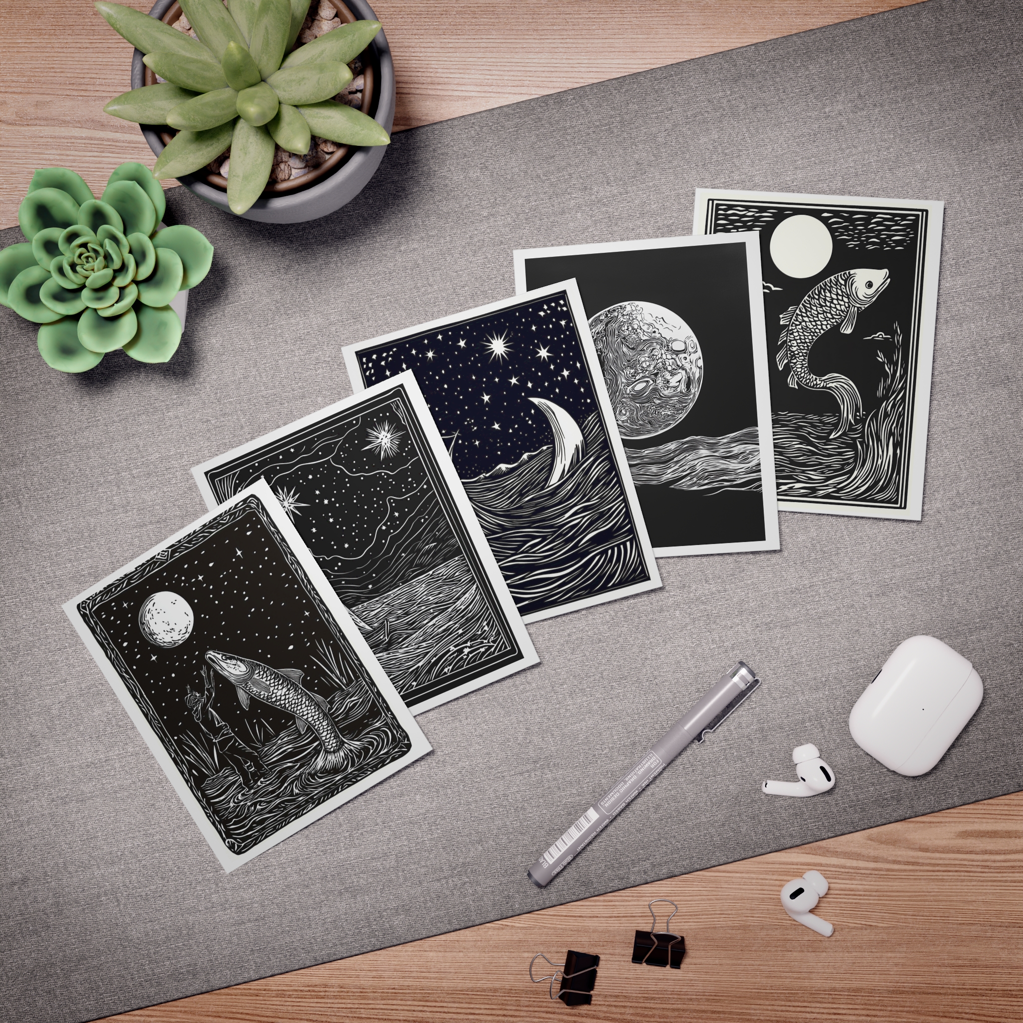 Moon & Tides Greeting Cards (5-Pack) - Image 4