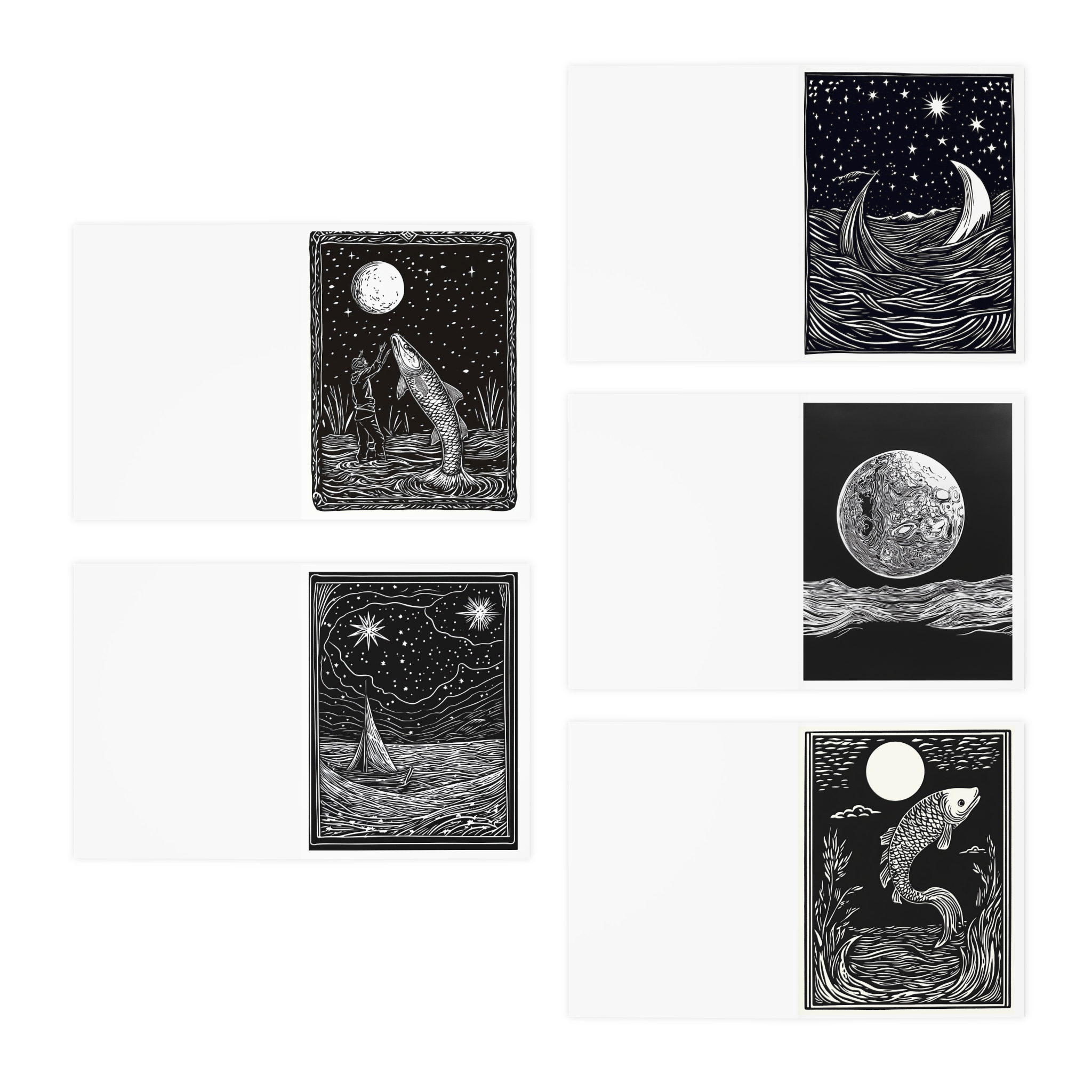 Moon & Tides Greeting Cards (5-Pack) - Image 2