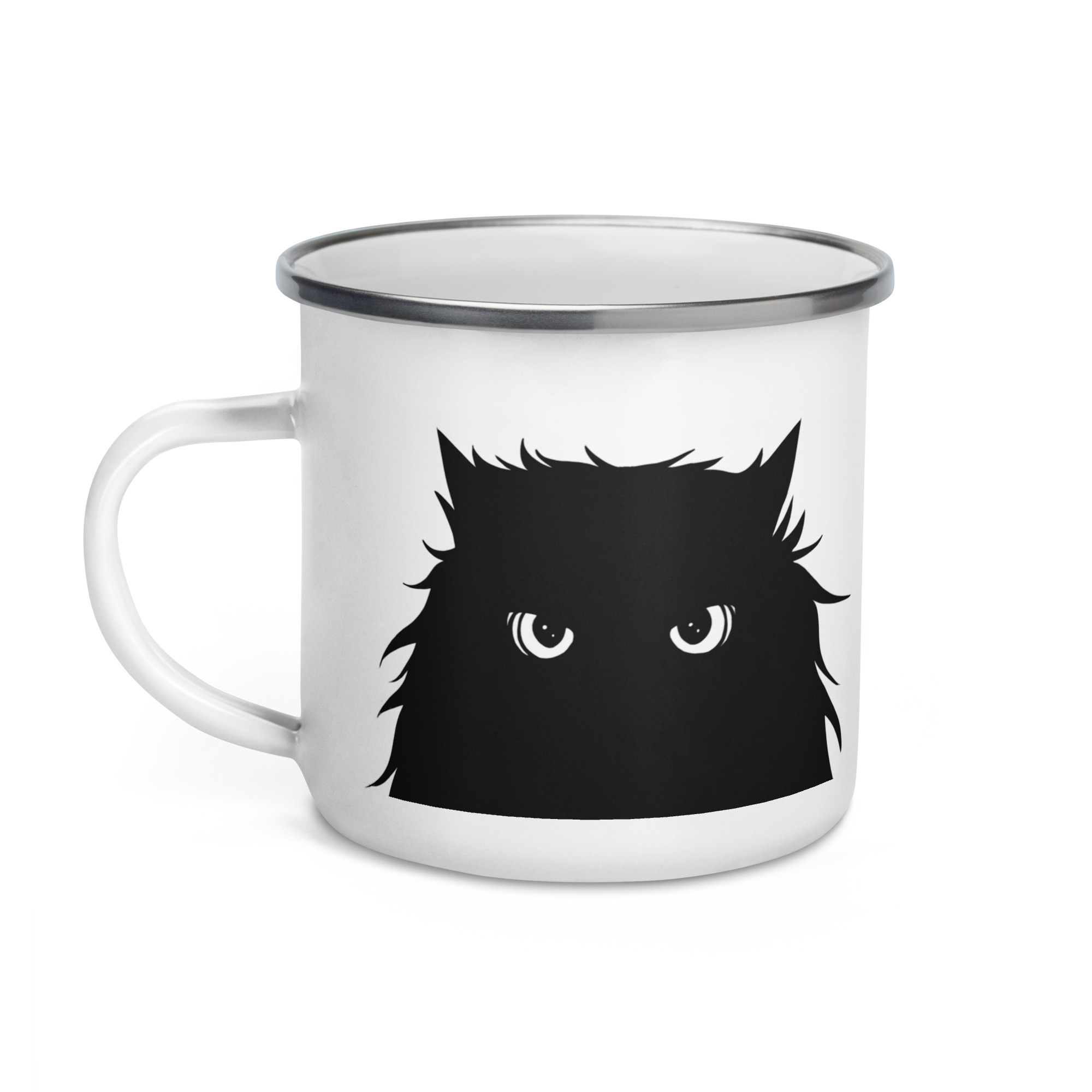 Black Cat Enamel Camper Mug - Image 3