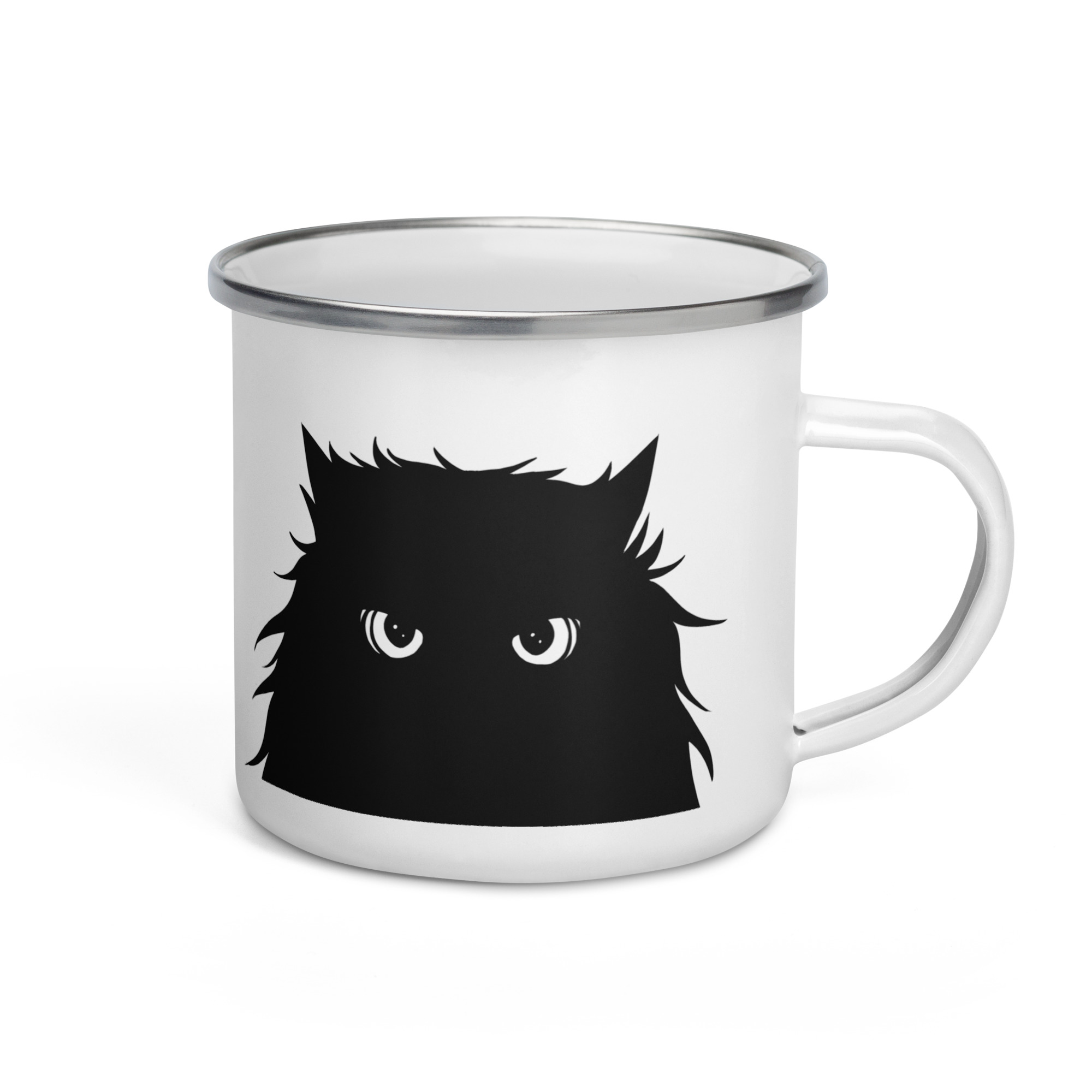 Black Cat Enamel Camper Mug - Image 2