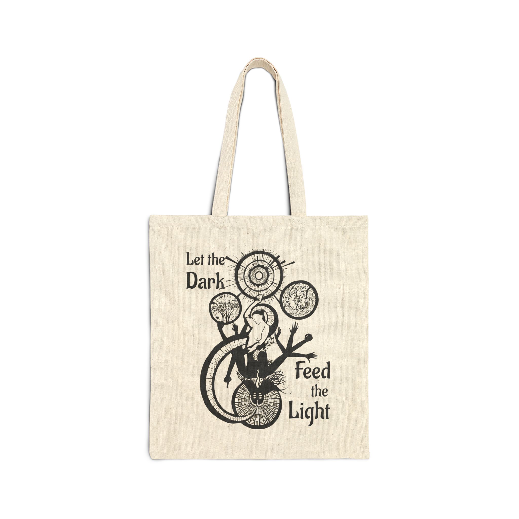 Let the Dark Feed the Light || Shadow Work Tote || Cotton Canvas Tote Bag